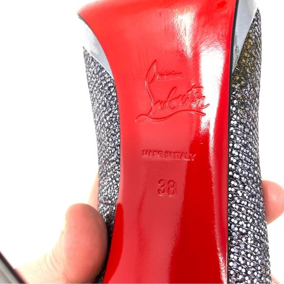 Christian Louboutin Filo 120 Glitter Specchio Pumps EU 38 / US 7 - Picture 13 of 13